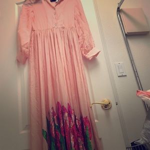 100% silk honey sucker maxi dress